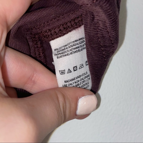 Free People Modern Femme Wine Red Corduroy Mini Skirt - Picture 6 of 10